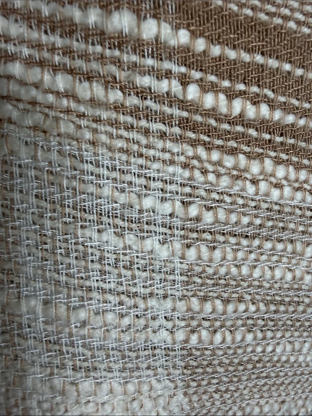Free People Beige and Cream Striped Shawl kimono style top